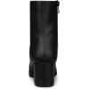 imageAllegra K Womens Square Toe Side Zip Block Heel Ankle BootsBlack