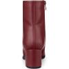 imageAllegra K Womens Square Toe Side Zip Block Heel Ankle BootsBurgundy