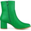 imageAllegra K Womens Square Toe Side Zip Block Heel Ankle BootsGrass Green