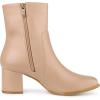 imageAllegra K Womens Square Toe Side Zip Block Heel Ankle BootsNude