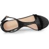 imageAllegra K Womens t Strap Embossed Kitten Heel SandalsBlack