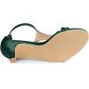 imageAllegra K Womens t Strap Embossed Kitten Heel SandalsDark Green