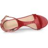 imageAllegra K Womens t Strap Embossed Kitten Heel SandalsRed