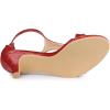 imageAllegra K Womens t Strap Embossed Kitten Heel SandalsRed