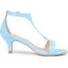 imageAllegra K Womens t Strap Embossed Kitten Heel SandalsSky Blue