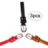 imageuxcell Lady Single Pin Buckle Skinny Patent PU Waist Belt Redblackcamel