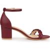 imageAllegra K Womens Chunky Heels Ankle Strap Braided Heel SandalsBurgundy