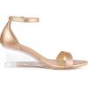 imageAllegra K Womens Clear Wedges Ankle Strap Transparent Wedge Heel SandalsRose Gold