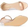 imageAllegra K Womens Clear Wedges Ankle Strap Transparent Wedge Heel SandalsRose Gold