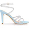 imageAllegra K Womens Elegant Rhinestone Clear Strap Strappy Stiletto Heels Sandals Over 3 Inch Evening Party Wedding ShoesSky Blue