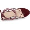 imageAllegra K Womens Lace Up Clear Strap Flip Flops Wedge SandalsBurgundy