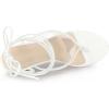 imageAllegra K Womens Lace Up Clear Strap Flip Flops Wedge SandalsWhite