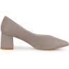 imageAllegra K Womens Pointy Toe Slipon Low Chunky Heels PumpsTaupe