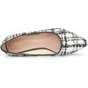 imageAllegra K Womens Pointy Toe Tweed Plaid Knitted Printed Chunky Heels PumpsBlack White