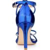 imageAllegra K Womens Rhinestone Knot Strap Stiletto Heels SandalsDeep Blue