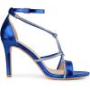 imageAllegra K Womens Rhinestone Knot Strap Stiletto Heels SandalsDeep Blue