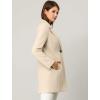 imageAllegra K Womens Winter Overcoat Notched Lapel Long Sleeve One Buttoned MidLength Long CoatBeige