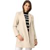 imageAllegra K Womens Winter Overcoat Notched Lapel Long Sleeve One Buttoned MidLength Long CoatBeige