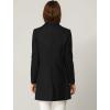imageAllegra K Womens Winter Overcoat Notched Lapel Long Sleeve One Buttoned MidLength Long CoatBlack