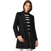 imageAllegra K Womens Winter Overcoat Notched Lapel Long Sleeve One Buttoned MidLength Long CoatBlack