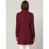 imageAllegra K Womens Winter Overcoat Notched Lapel Long Sleeve One Buttoned MidLength Long CoatBurgundy