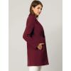 imageAllegra K Womens Winter Overcoat Notched Lapel Long Sleeve One Buttoned MidLength Long CoatBurgundy