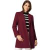 imageAllegra K Womens Winter Overcoat Notched Lapel Long Sleeve One Buttoned MidLength Long CoatBurgundy