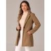 imageAllegra K Womens Winter Overcoat Notched Lapel Long Sleeve One Buttoned MidLength Long CoatCamel