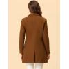 imageAllegra K Womens Winter Overcoat Notched Lapel Long Sleeve One Buttoned MidLength Long CoatDark Brown