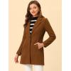 imageAllegra K Womens Winter Overcoat Notched Lapel Long Sleeve One Buttoned MidLength Long CoatDark Brown