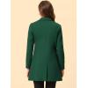 imageAllegra K Womens Winter Overcoat Notched Lapel Long Sleeve One Buttoned MidLength Long CoatDark Green