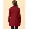 imageAllegra K Womens Winter Overcoat Notched Lapel Long Sleeve One Buttoned MidLength Long CoatDark Red