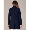 imageAllegra K Womens Winter Overcoat Notched Lapel Long Sleeve One Buttoned MidLength Long CoatDeep Blue