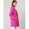 imageAllegra K Womens Winter Overcoat Notched Lapel Long Sleeve One Buttoned MidLength Long CoatFuchsia