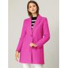 imageAllegra K Womens Winter Overcoat Notched Lapel Long Sleeve One Buttoned MidLength Long CoatFuchsia