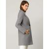 imageAllegra K Womens Winter Overcoat Notched Lapel Long Sleeve One Buttoned MidLength Long CoatGrey