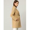 imageAllegra K Womens Winter Overcoat Notched Lapel Long Sleeve One Buttoned MidLength Long CoatKhaki