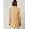 imageAllegra K Womens Winter Overcoat Notched Lapel Long Sleeve One Buttoned MidLength Long CoatKhaki