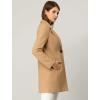 imageAllegra K Womens Winter Overcoat Notched Lapel Long Sleeve One Buttoned MidLength Long CoatKhaki