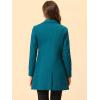 imageAllegra K Womens Winter Overcoat Notched Lapel Long Sleeve One Buttoned MidLength Long CoatLake Blue