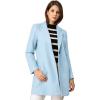 imageAllegra K Womens Winter Overcoat Notched Lapel Long Sleeve One Buttoned MidLength Long CoatLight Blue