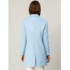 imageAllegra K Womens Winter Overcoat Notched Lapel Long Sleeve One Buttoned MidLength Long CoatLight Blue