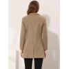 imageAllegra K Womens Winter Overcoat Notched Lapel Long Sleeve One Buttoned MidLength Long CoatLight Brown