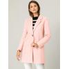 imageAllegra K Womens Winter Overcoat Notched Lapel Long Sleeve One Buttoned MidLength Long CoatPink