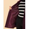 imageAllegra K Womens Winter Overcoat Notched Lapel Long Sleeve One Buttoned MidLength Long CoatPurplish