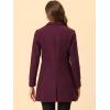 imageAllegra K Womens Winter Overcoat Notched Lapel Long Sleeve One Buttoned MidLength Long CoatPurplish