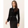 imageAllegra K Womens Work Office Winter Coat Turndown Collar Single Breasted Outerwear PeacoatBlack