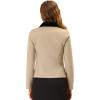 imageAllegra K Womens Work Office Winter Coat Turndown Collar Single Breasted Outerwear PeacoatCamel