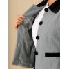 imageAllegra K Womens Work Office Winter Coat Turndown Collar Single Breasted Outerwear PeacoatLight Grey