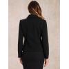 imageAllegra K Womens Work Office Winter Coat Turndown Collar Single Breasted Outerwear PeacoatSolid Black